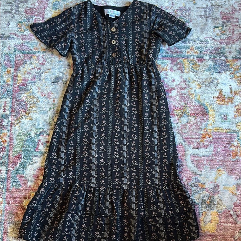 Floral Patterned Kids Dress